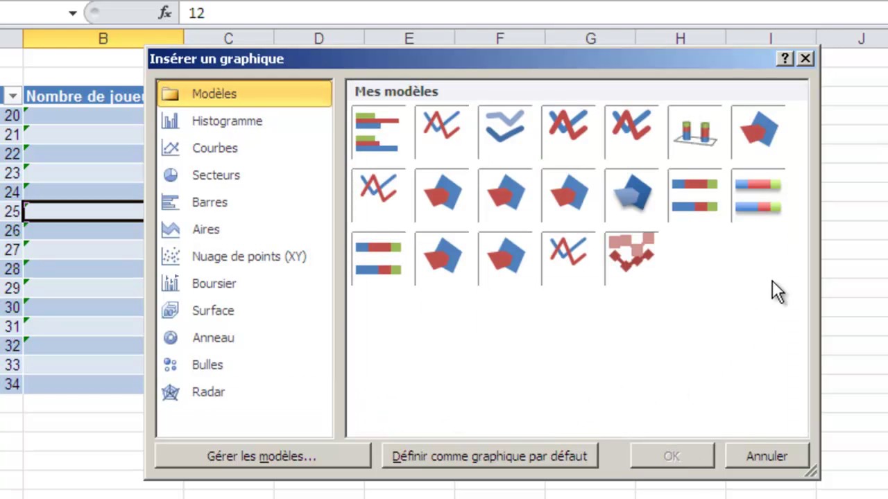 Excel 2010: Créer et Utiliser un Modèle Graphique