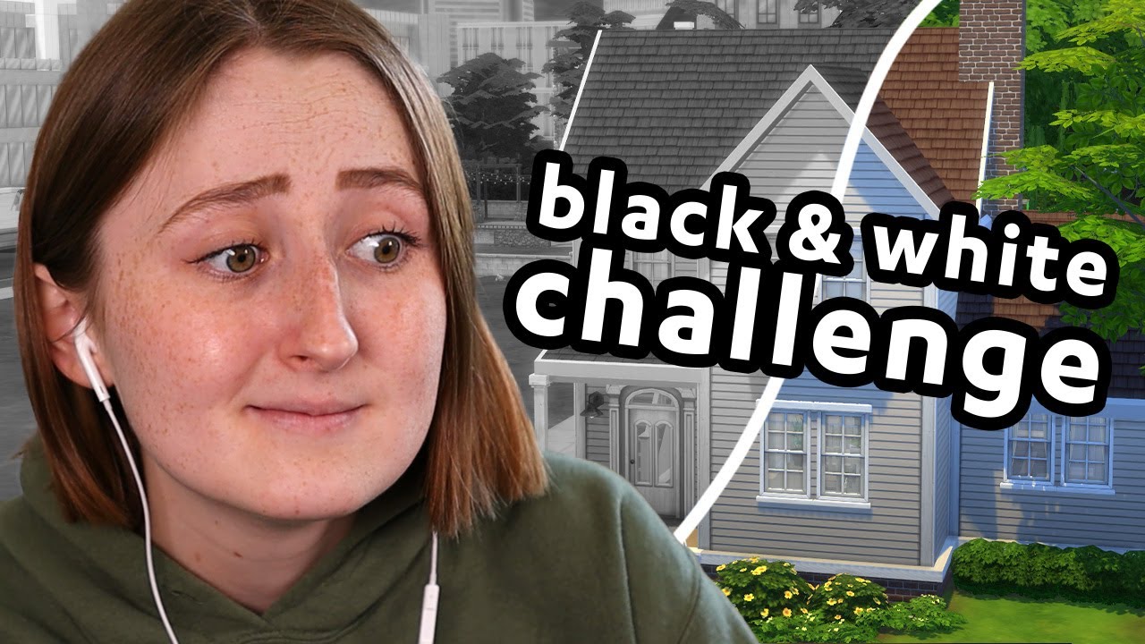 I Tried Building a Sims House in ONLY Black & White