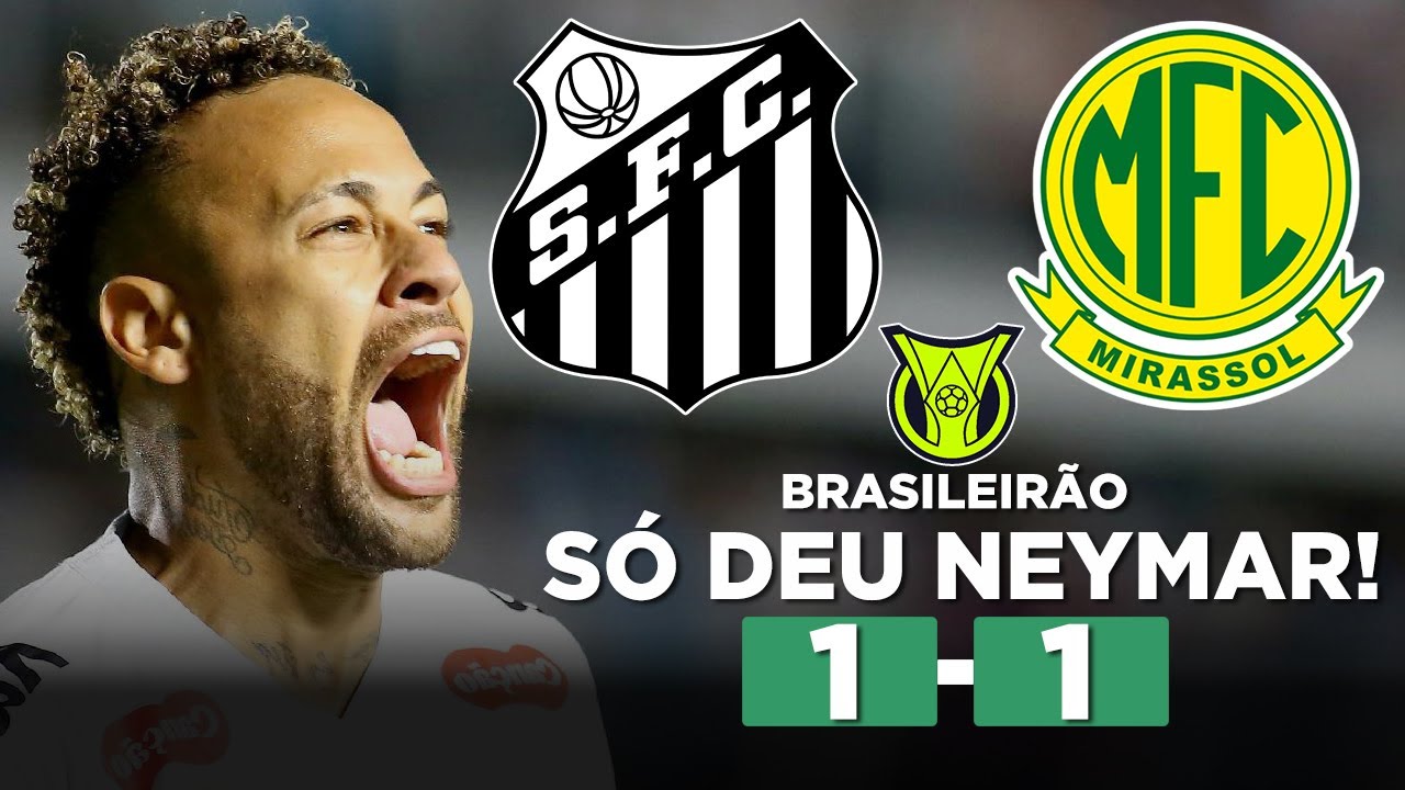 Neymar Comete Pênalti e Santos Empata com Mirassol ⚽