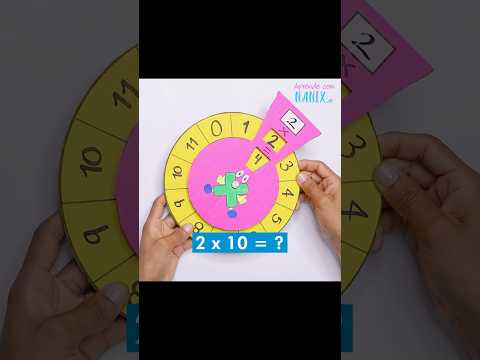 Ruleta interactiva de las tablas de multiplicar. #niños #matemática #aprendizaje #multiplicar