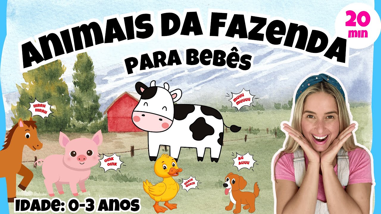 Animais da Fazenda para Bebês 🐮 Sons, Gestos e Primeiras Palavras