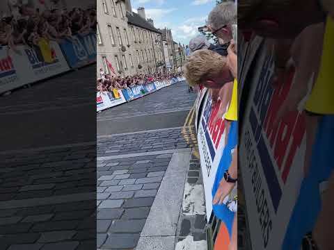 Tadej Pogacar VS Filippo Ganna UP COBBLED CLIMB at WORLD CHAMPS 2023
