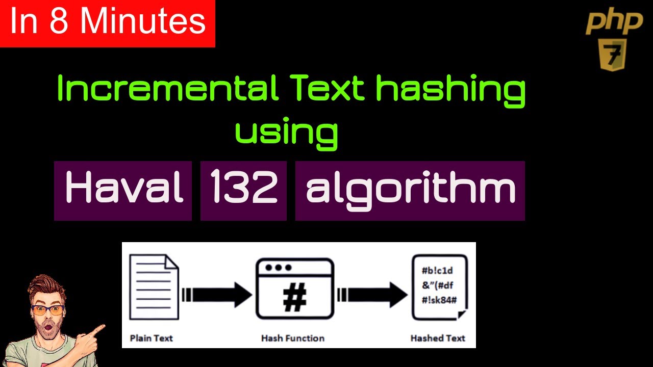 coding incremental hashing using haval132 algorithm to generate 32 bits hash|haval132 algorithm| php