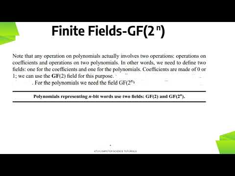 Field-GF(2^n) in Foundations of Security in Computing