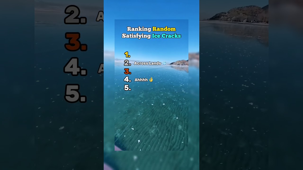 Ranking the Most Satisfying Ice Cracks You’ll Ever Hear ❄️🧊