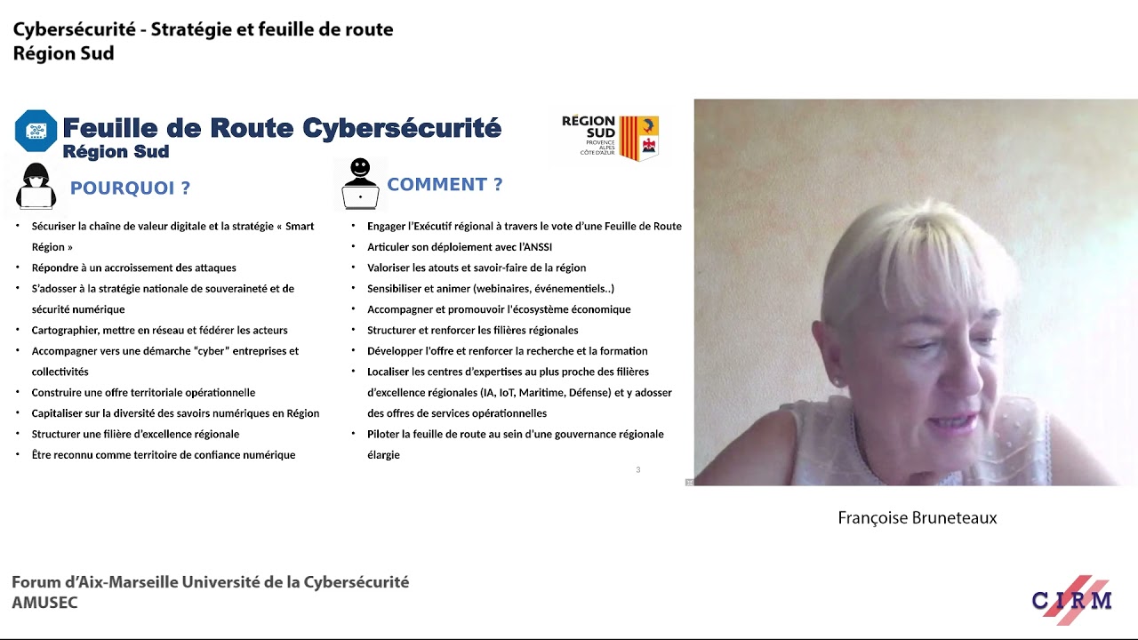 Françoise Bruneteaux : Stratégie et Feuille de Route en Cybersécurité - Région Sud