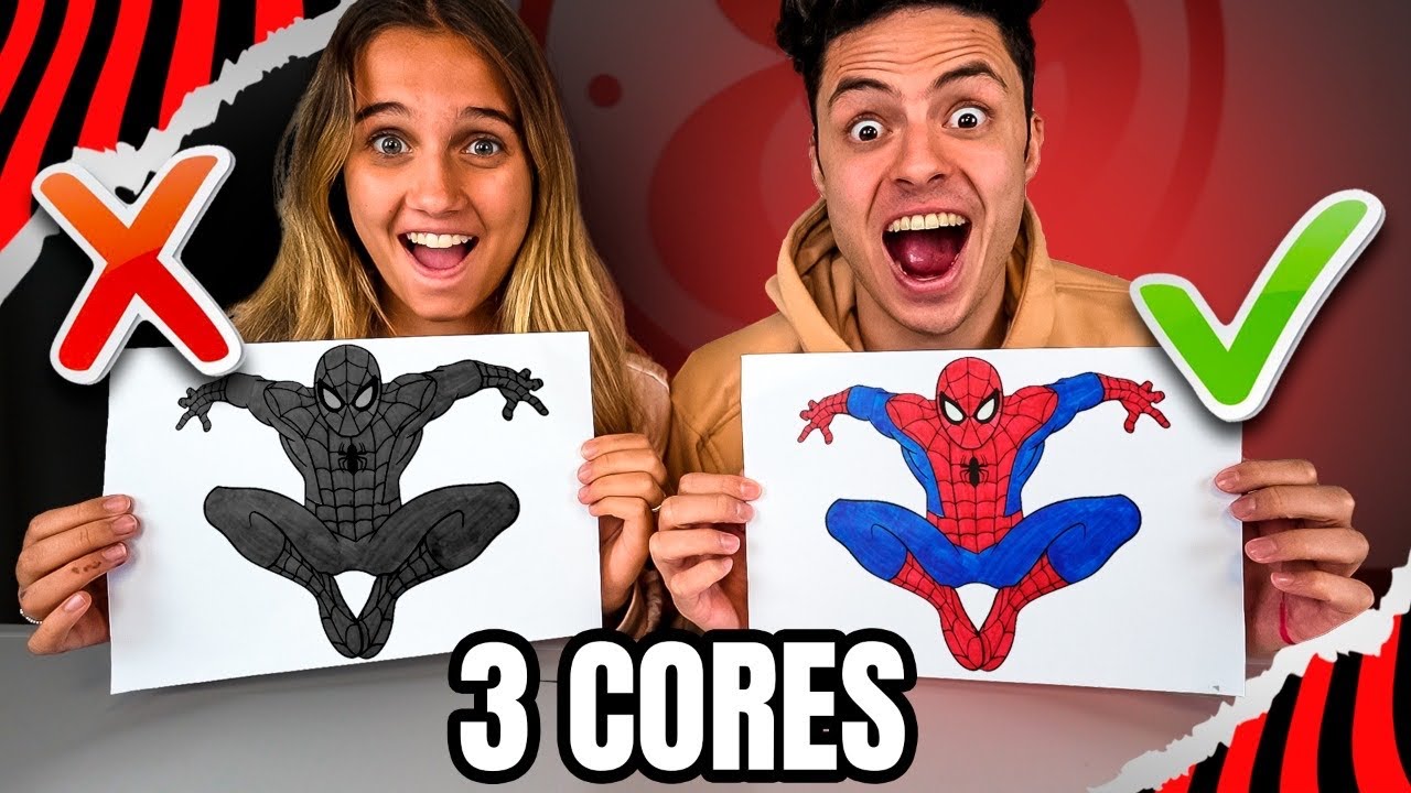 Desafio de Desenho com 3 Cores 🎨 – Teste Sua Criatividade!