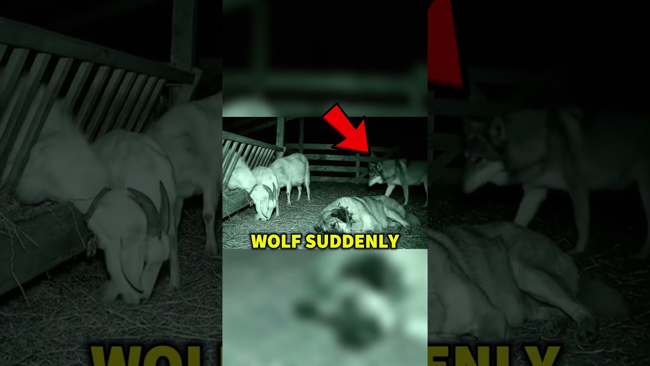 Wolf Sneaks Up on Sleeping Kangal 🐺