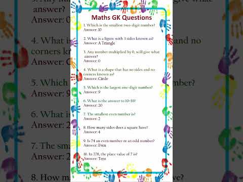 Maths GK Questions | General Questions for Kids | maths gk questions with answers | gk quiz maths
