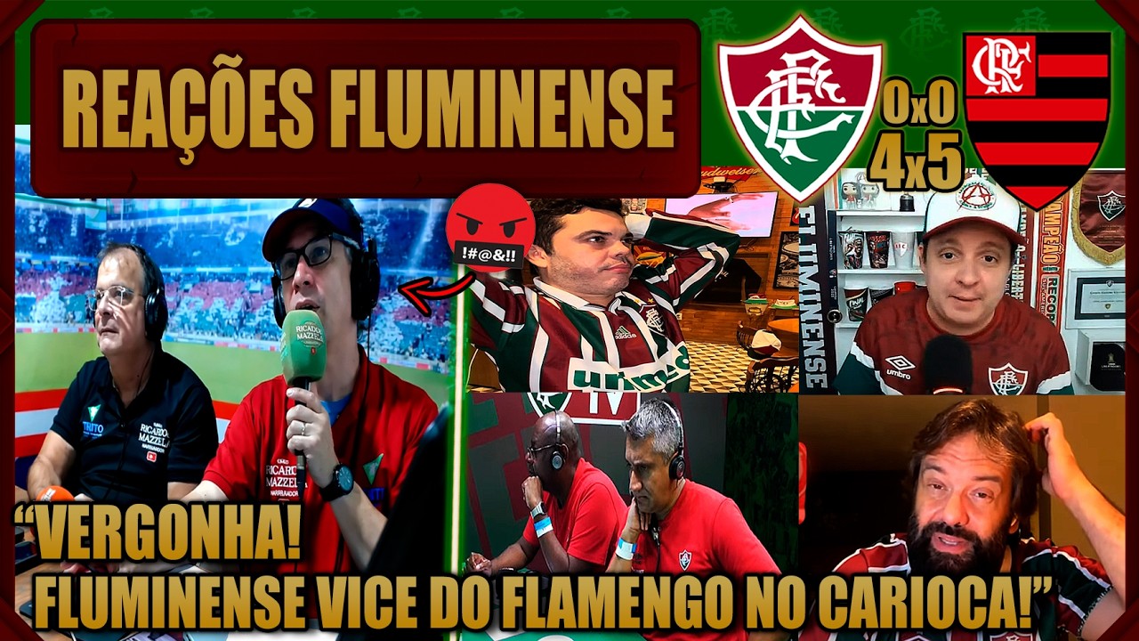 REAÇÕES DO FLUMINENSE - FLUMINENSE 0 (4)x(5) 0 FLAMENGO - FLUMINENSE VICE DO CARIOCA! VAMOS RIR!