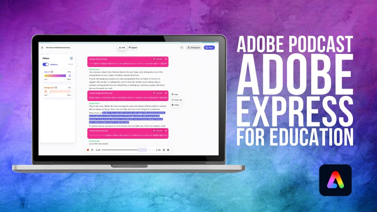 Adobe Podcast: Teachers and Creators Will LOVE This New Adobe Express Tool!