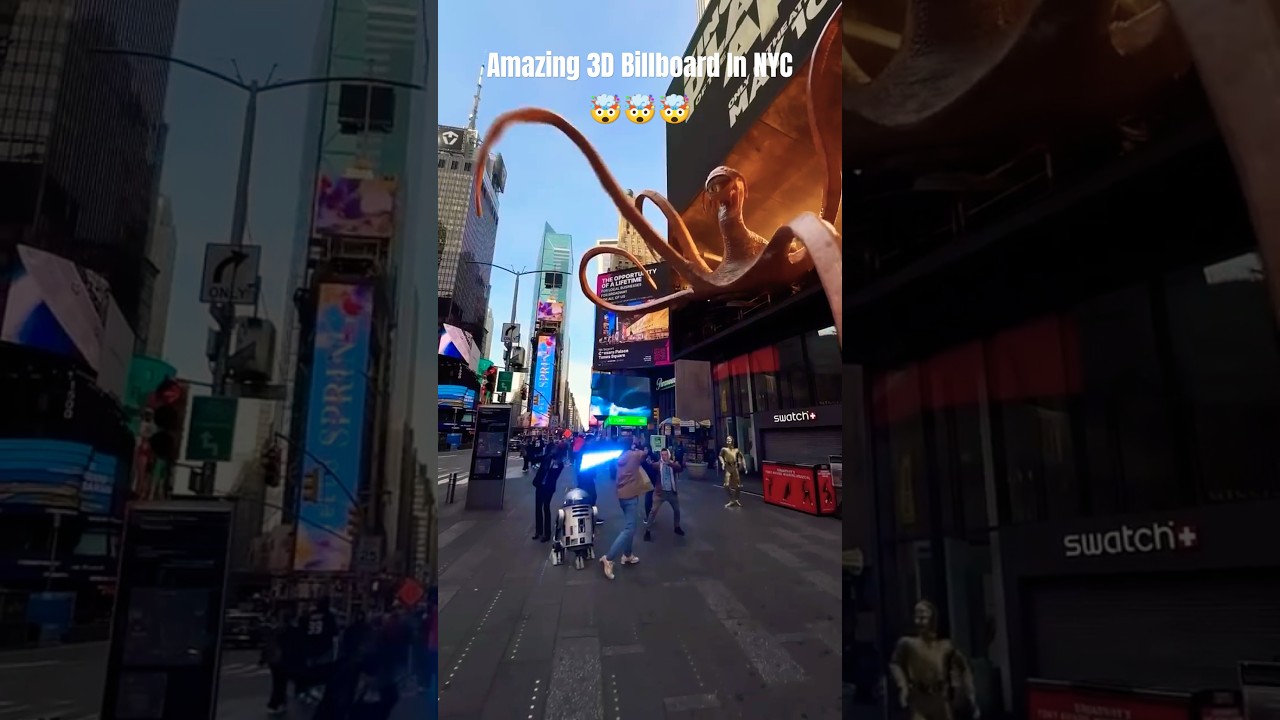 Amazing 3D Billboard in NYC π± #shorts #3d