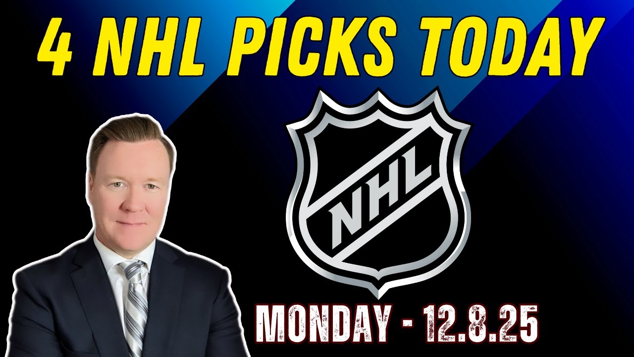 Monday 4 NHL Betting Picks l 12/8/25 l Vernon’s Best NHL Bets, Expert Picks and Predictions