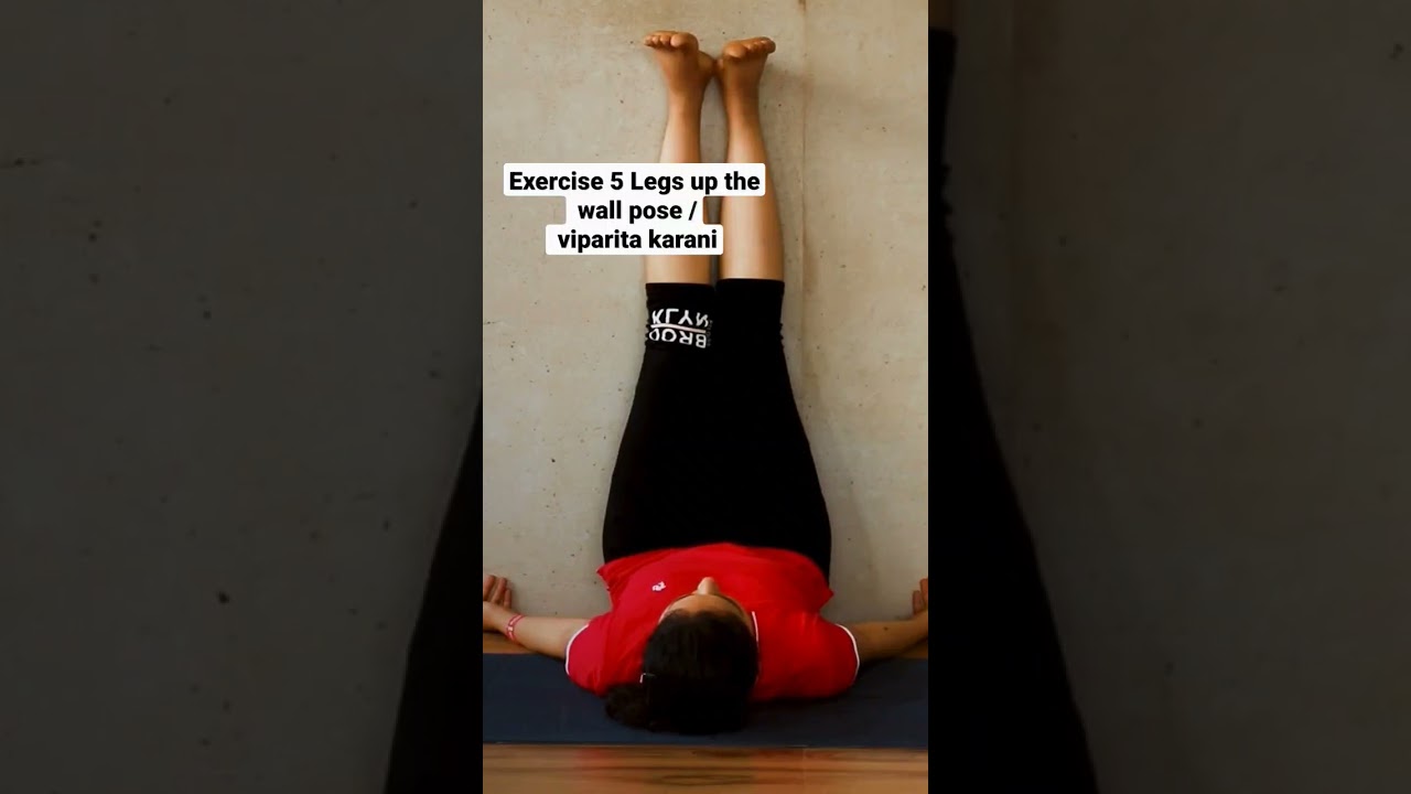 14 day exercise challenge to prevent Varicose veins #5 Legs up the wall pose / viparita karani
