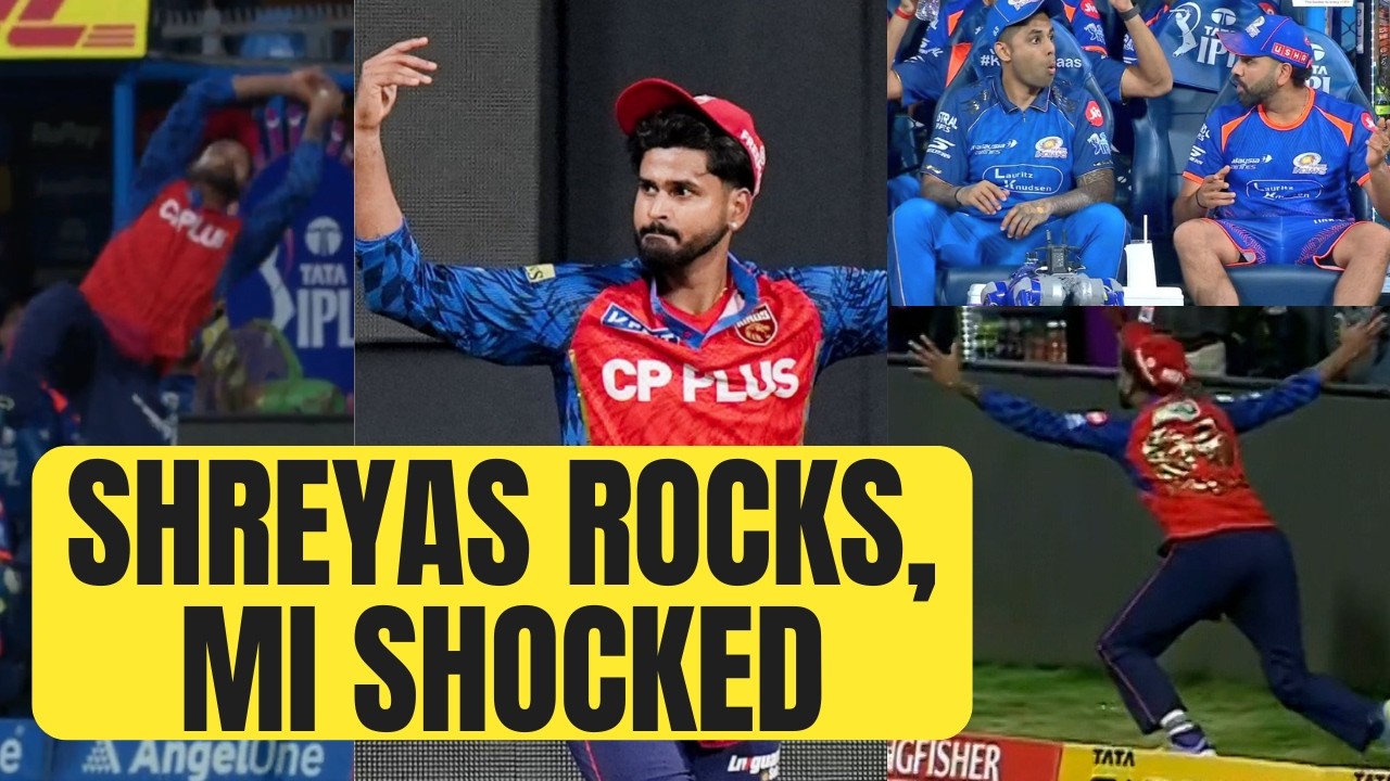 Iyer's Stunning Catch Stuns Rohit & SKY in MI vs PBKS