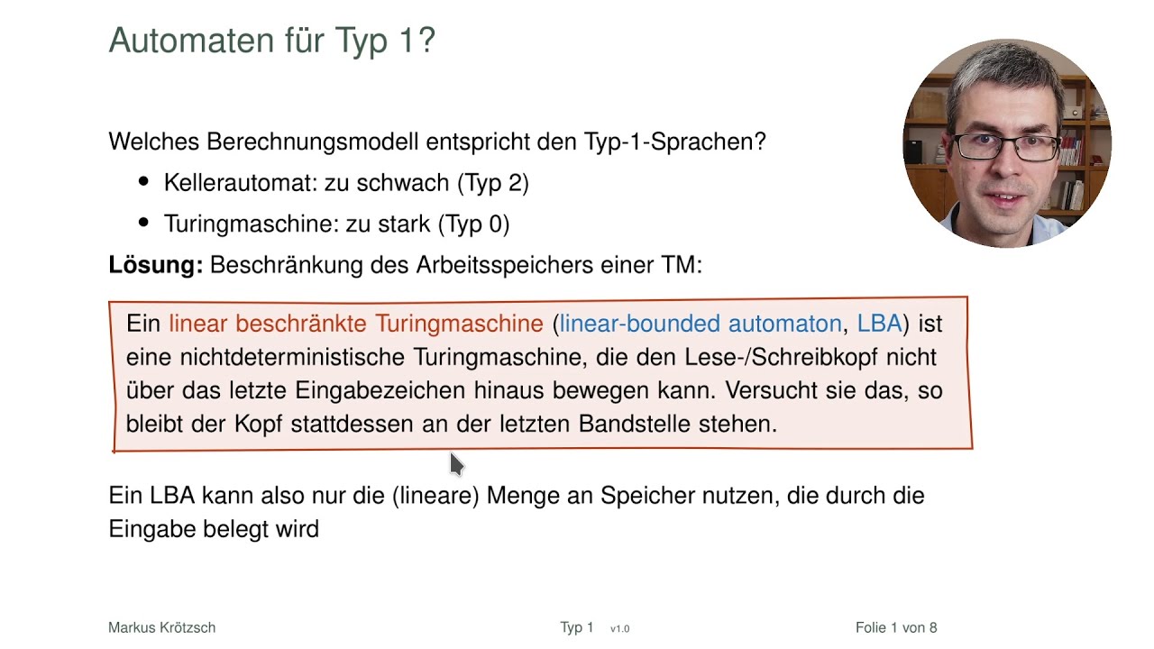Entdecken Sie die Automaten für Typ-1-Sprachen: Die Rolle der linear beschränkten Turingmaschinen 🖥️