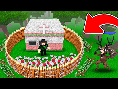 I Built a HOSPITAL BASE In 99 Nights In The Forest!