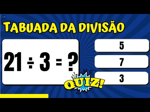QUIZ DA TABUADA DE DIVISÃO: ATENÇÃO PARA NÃO ERRAR