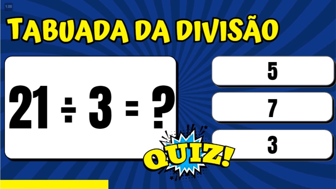 Desafie-se com o Quiz da Tabuada de Divisão! 🧮