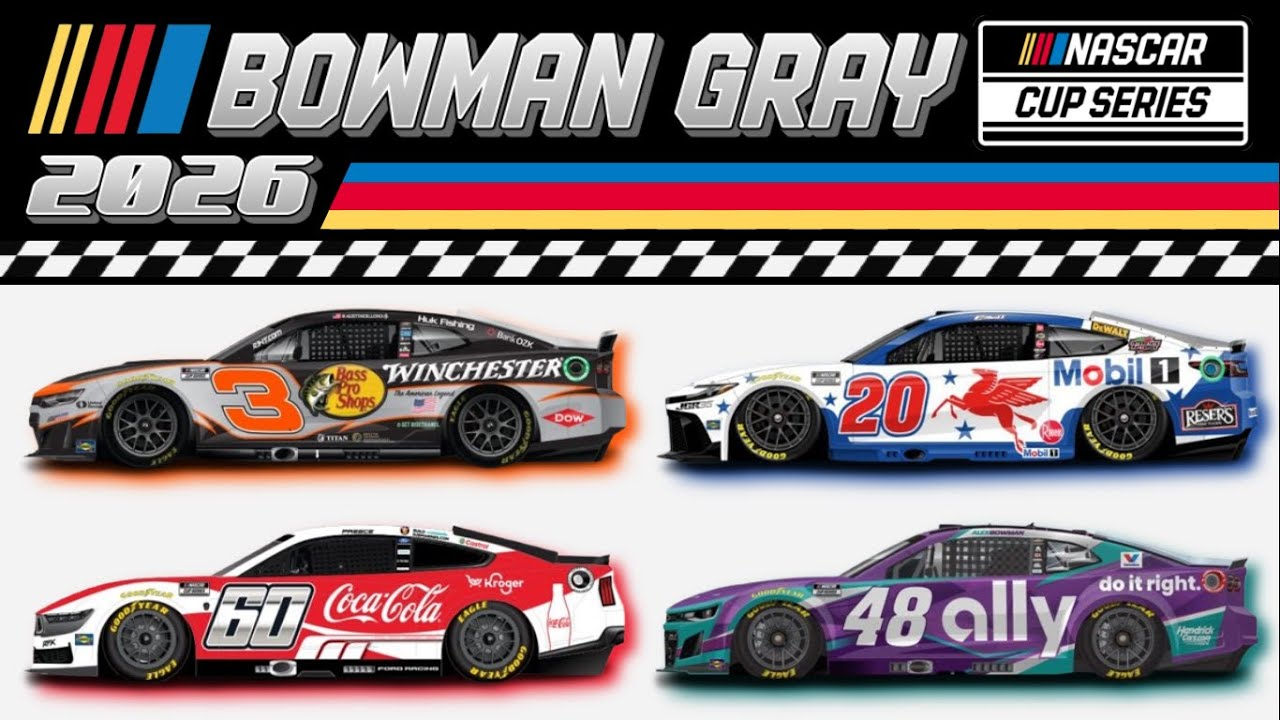 2026 NASCAR Cup Series Paint Scheme Preview for the Clash at Bowman Gray 