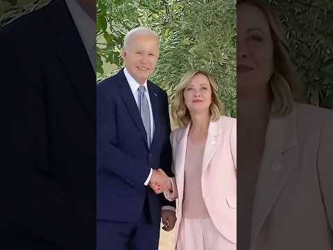 Italy's Meloni Greets World Leaders at G-7 Summit