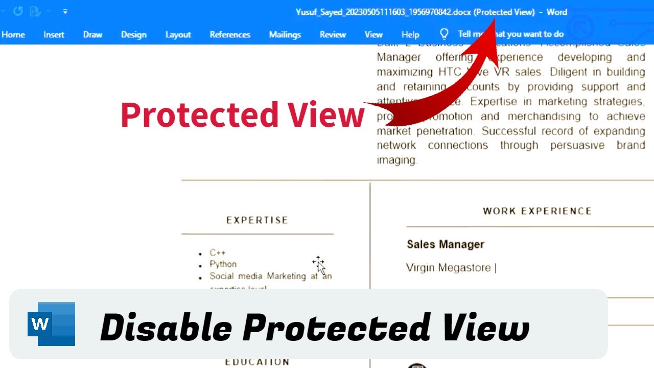 Easiest Way to Remove Protected View in Word β¨