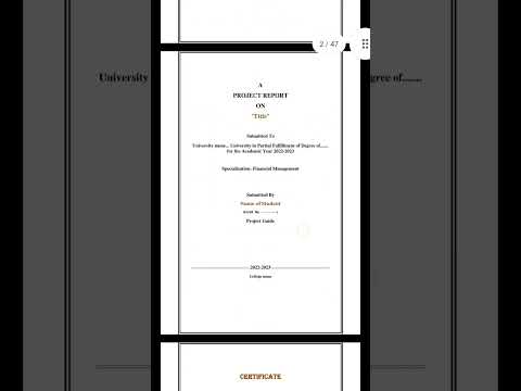 Financial management research project final report download (Researchproject.in)