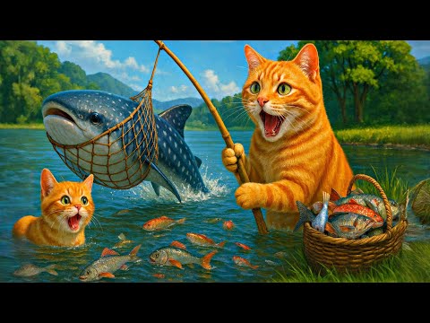 Mama Cat Trims Fur on the Farm and Makes Tiger Hat For Kittens At Home🐾🎩🐯