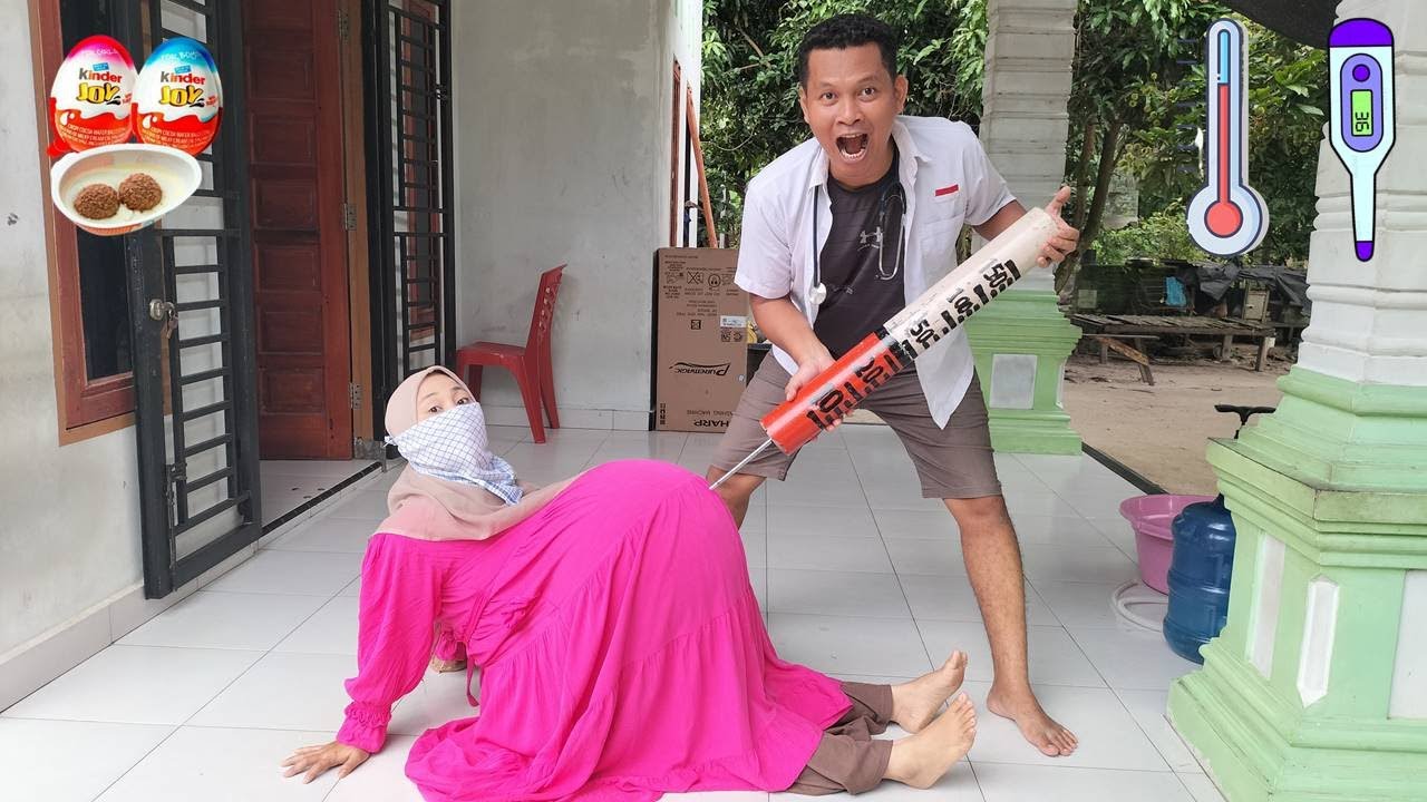 Lucu Banget! Ibu Hamil Melahirkan dengan Wajah Tertutup Serbet π