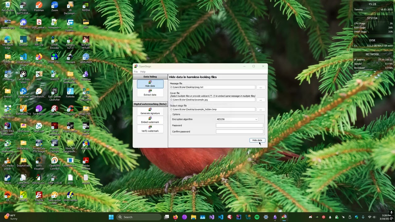 OpenStego - Hiding Files Within Images