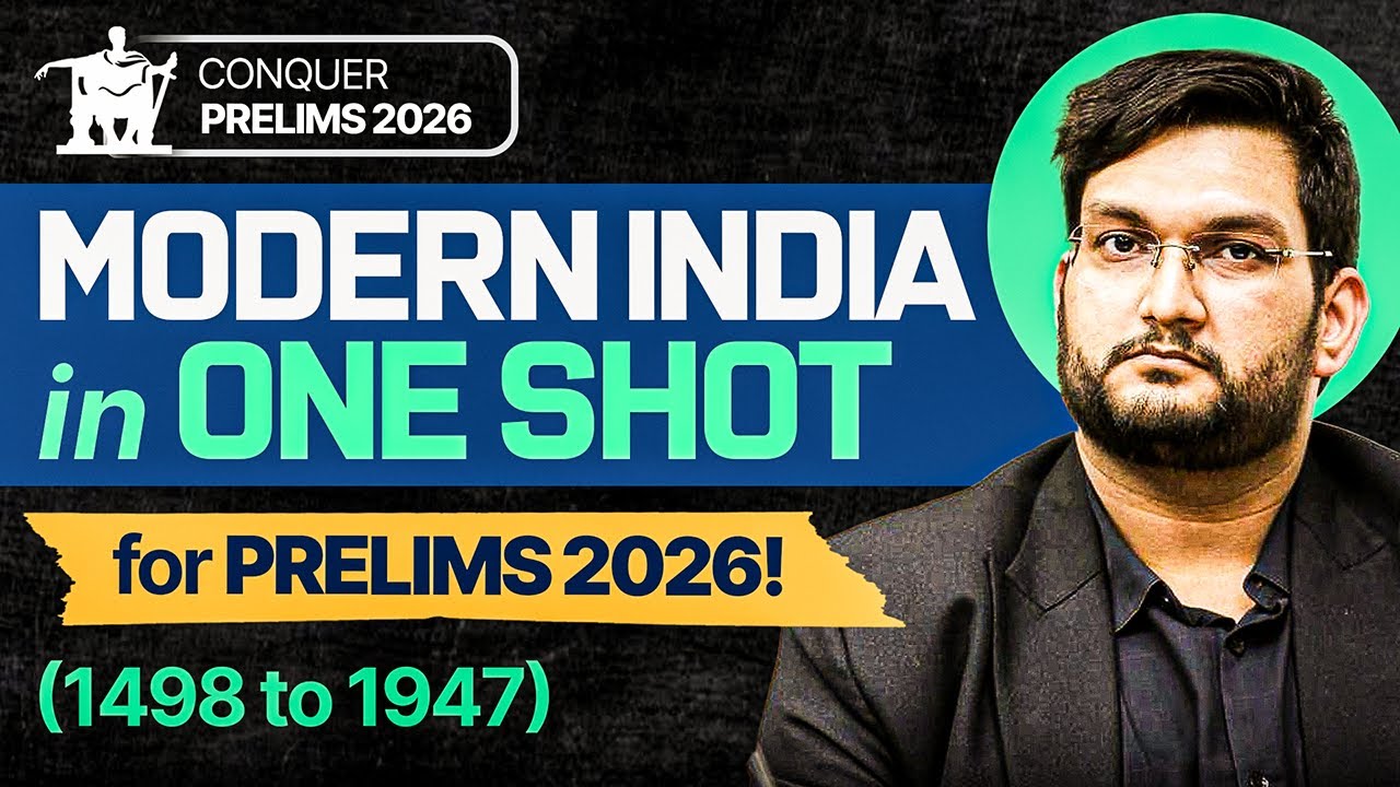 Complete Modern Indian History (1498–1947) | One Shot Revision for UPSC Prelims 2026 | Abhishek Sir
