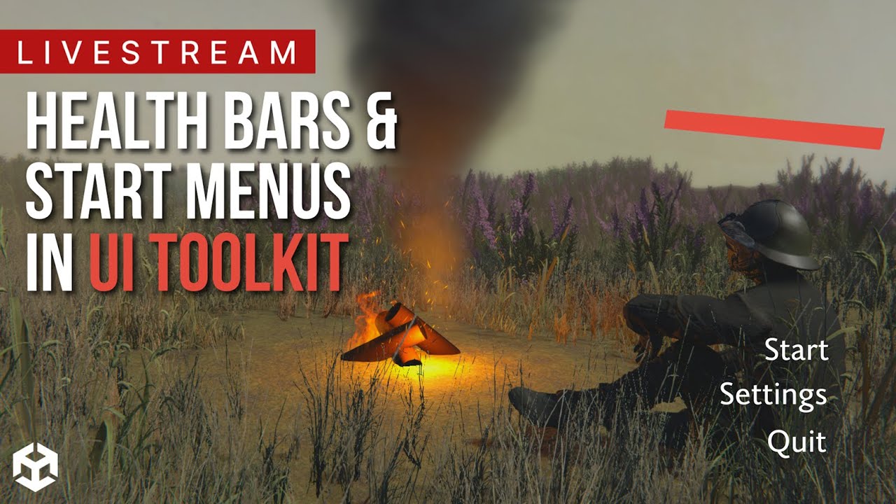 Unity's UI Toolkit - How to create Health Bars and a Start Menu