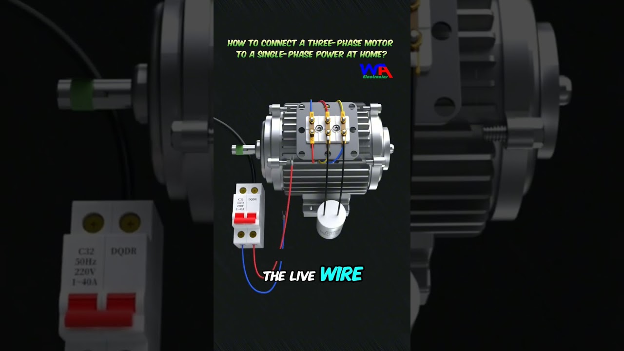 Connecting a 3-Phase Motor to Single-Phase Power 🏠