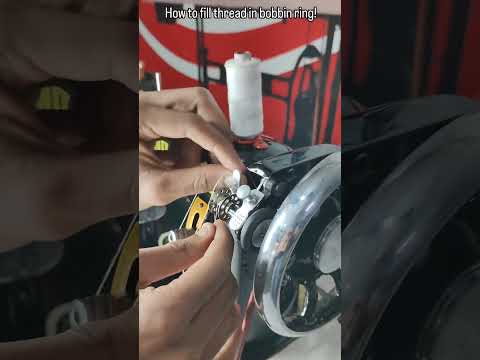 How to fill thread in bobbin ring! #sewing #sewingmachine #clothes #stitching #sewingclasses