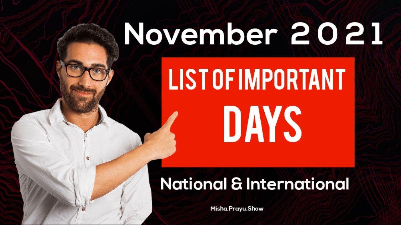 Important National & International Days in November 2021