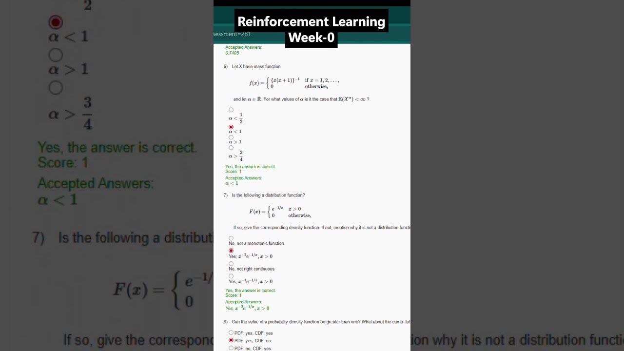 NPTEL RL Week 0 Assignment Answers | IIT Madras 2025
