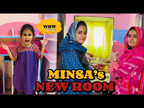 New Room For Minsa 🥳ll Minsa was surprised to see her new room 😍