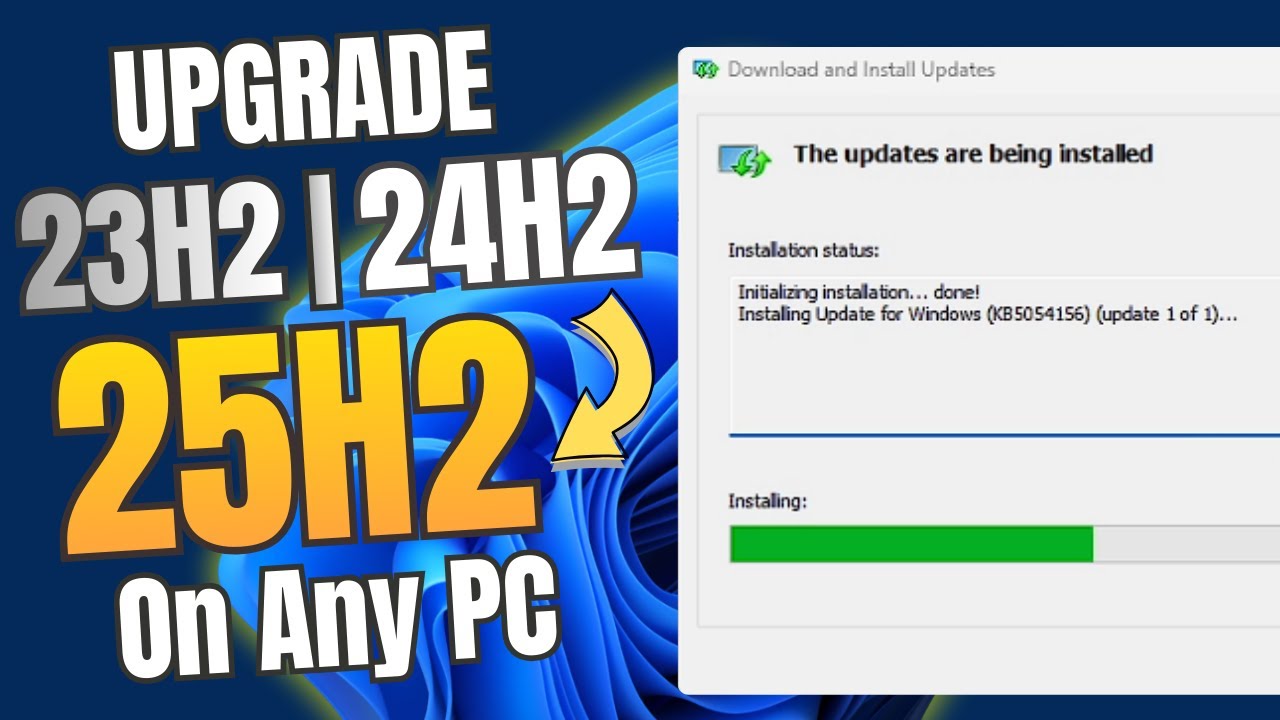 UPDATE your Windows 11 23H2 or 24H2 to Windows 11 25H2 "No Data LOSS"