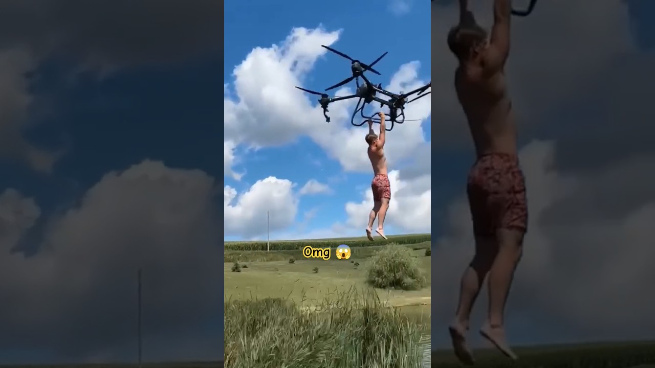Incredible Footage of a Man Flying a Massive Drone π