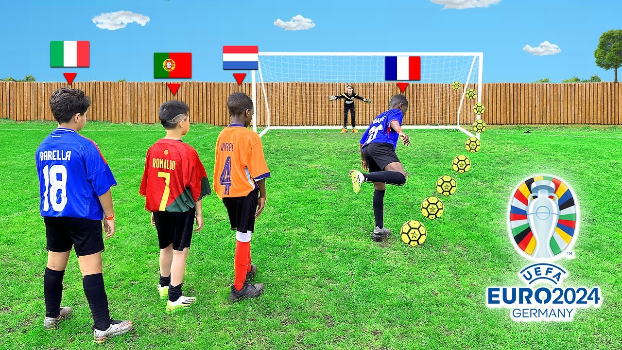 Euro 2024 Penalty Showdown! Mini Mbappé & Ronaldo ⚽