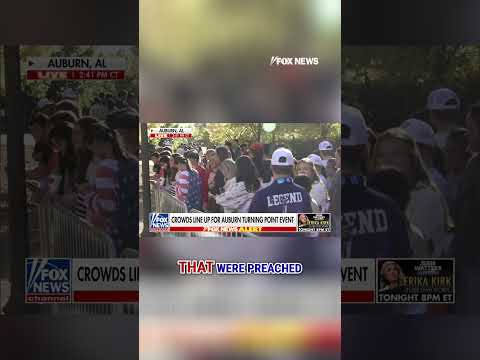 Crowds line up at Auburn for Turning Point USA event #shorts #usa #us #tpusa #auburn #foxnews