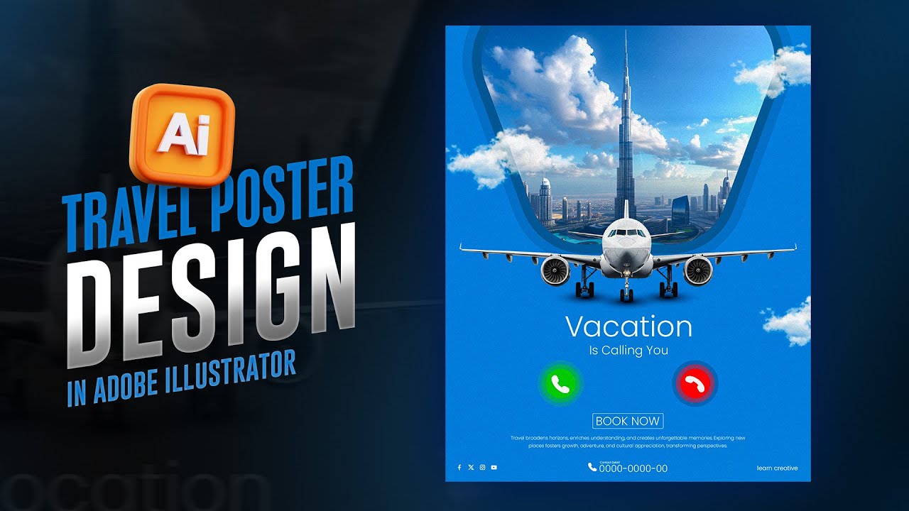 Create Modern Travel Posters in Adobe Illustrator βοΈ