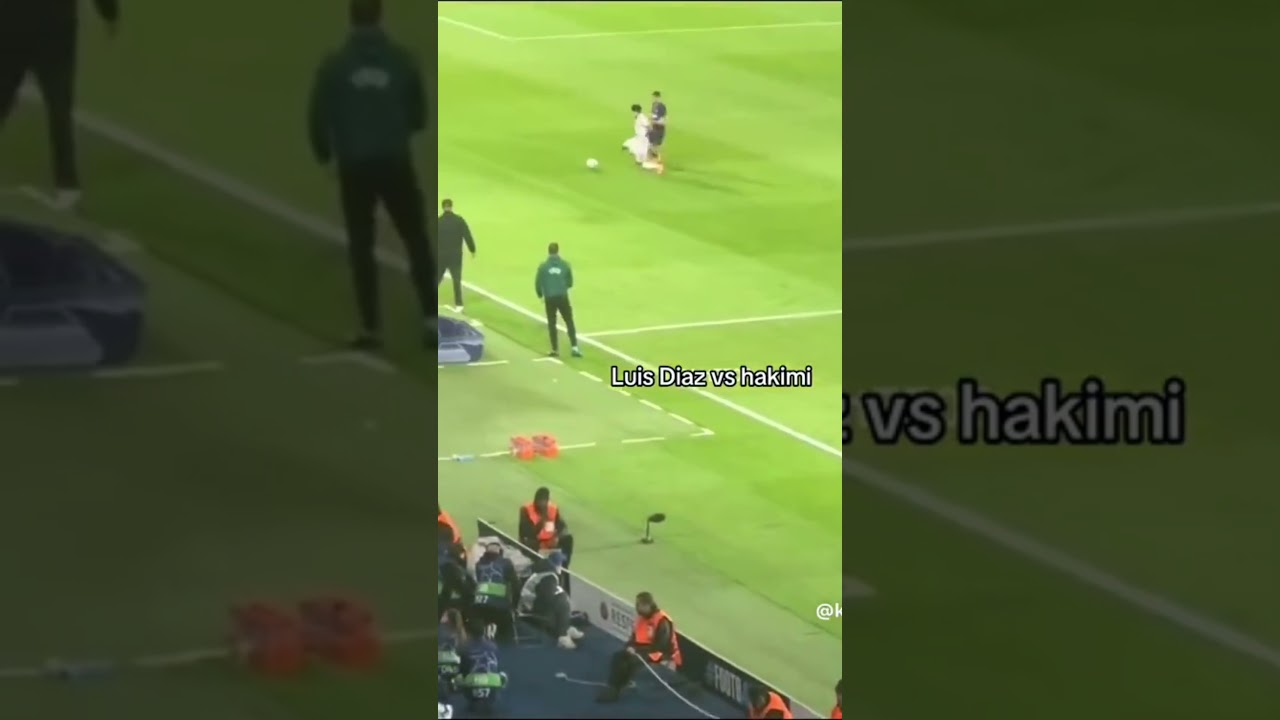 Luis Diaz Red Card vs Hakimi in Champions League ⚽