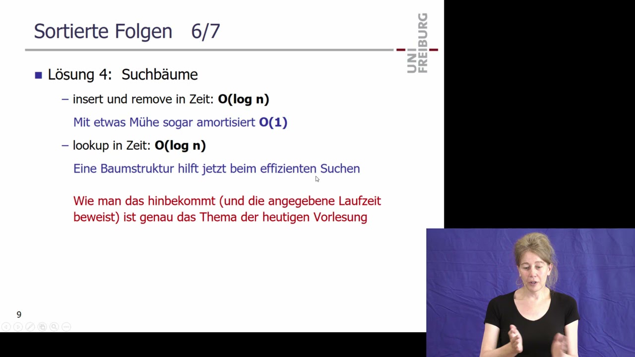 Algorithmen & Datenstrukturen SS 2021: Vorlesung 8 mit Prof. Dr. Hannah Bast 📚