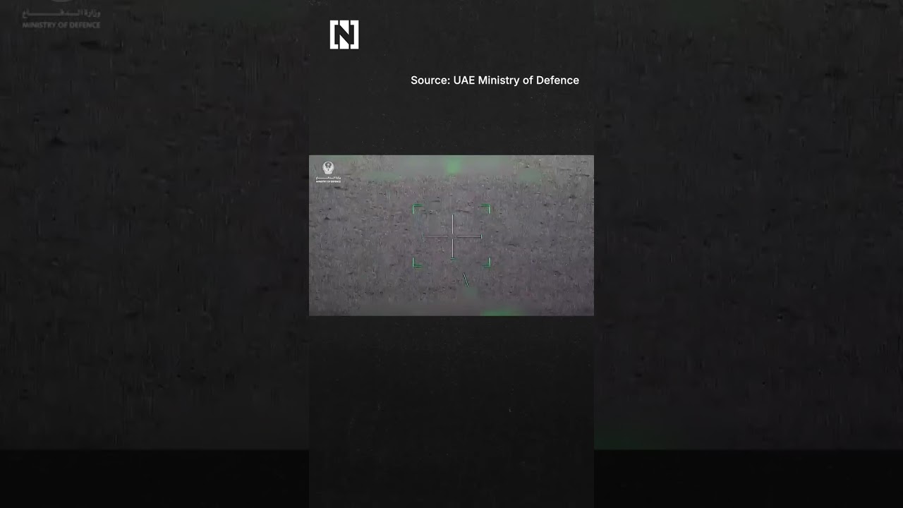 UAE shares video of air defences intercepting Iranian drones