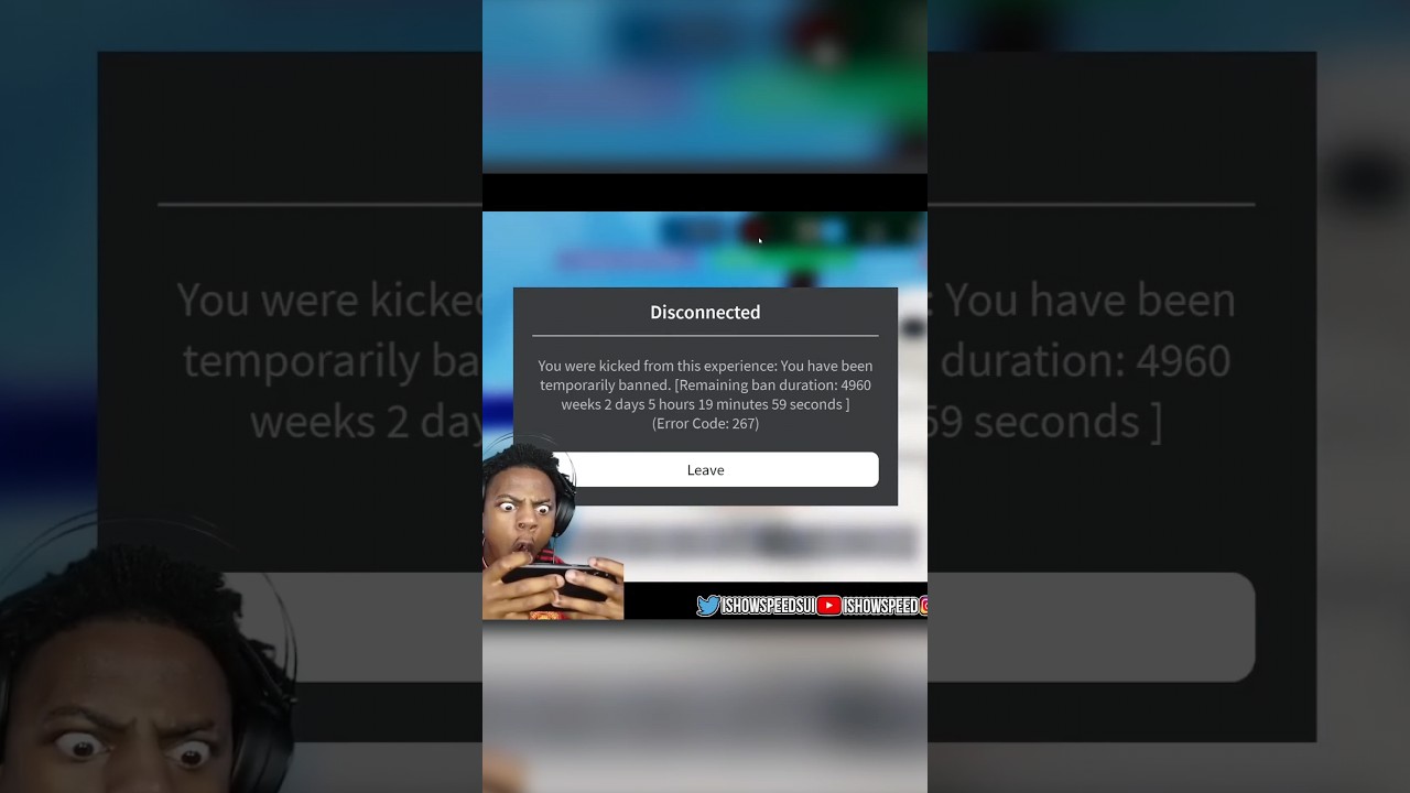 Roblox Bans iShowSpeed for 100 Years 🚫
