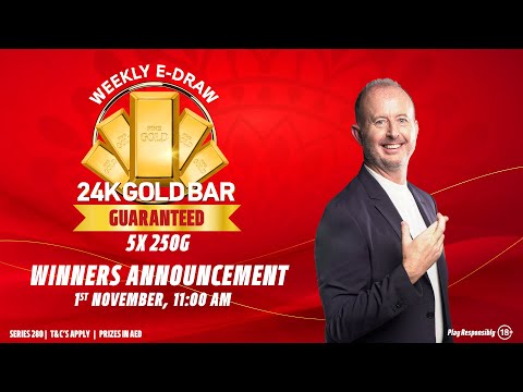 Series 280 Weekly E-Draw: Announcing 5 Lucky Winners of 250G 24K Gold Bars! β¨