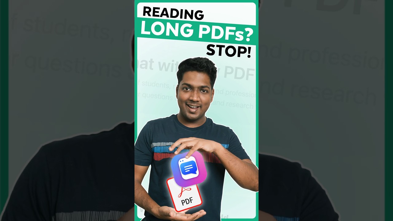 This AI will Read PDFs for You!! π¦ #chatpdf #aitool