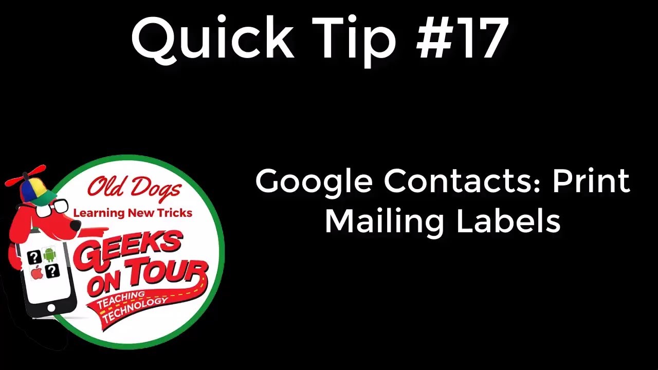 Printing Mailing Labels from Google Contacts using Avery #493