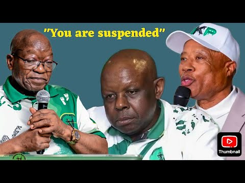 Mk party president Jacob Zuma suspended deputy president Dr John Hlophe